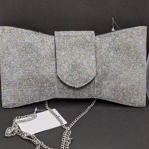 Women's faux diamond clutch BNWT